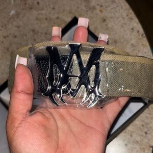 Stylish Tan Belt with Silver Buckle